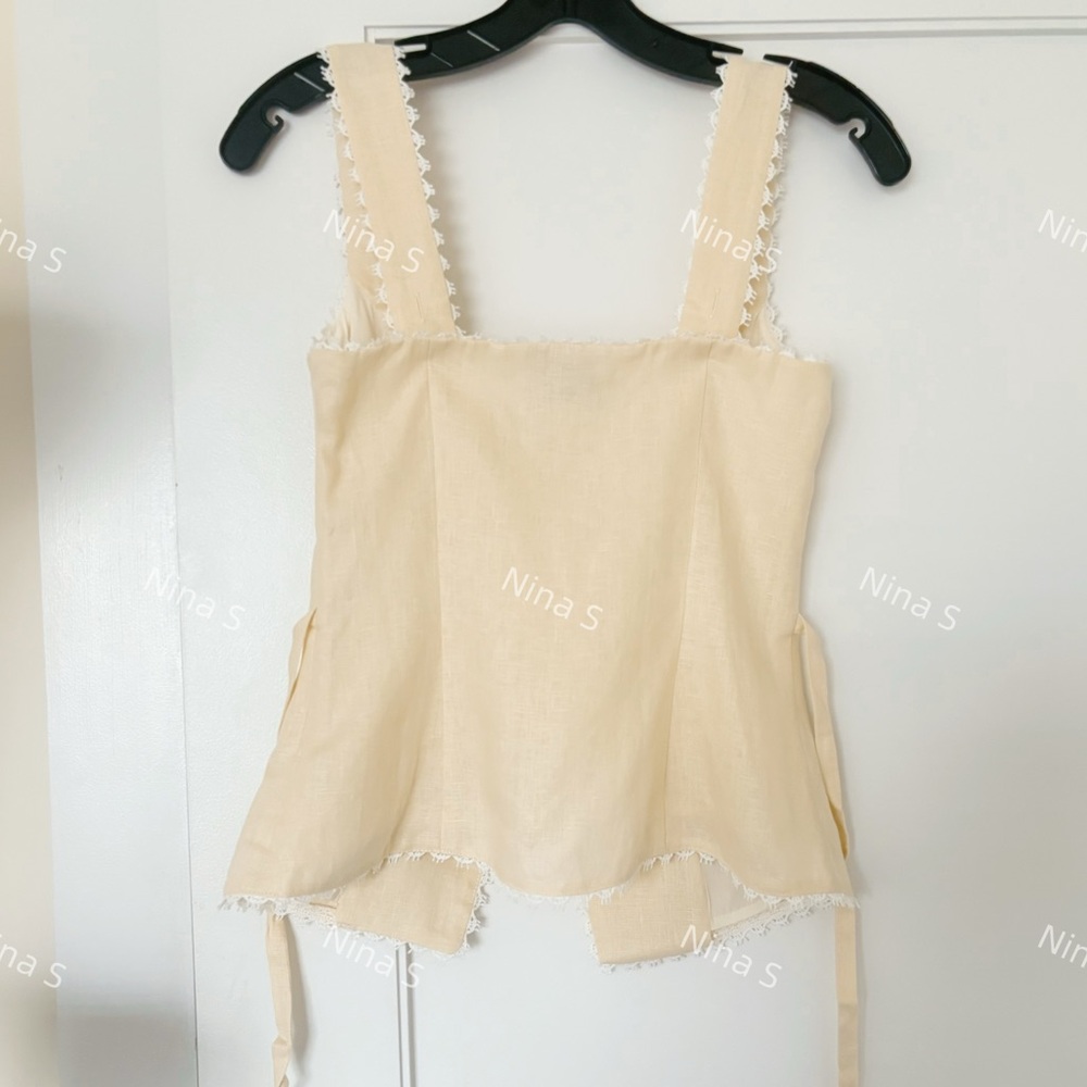 Reformation Viola Linen Top NWOT - Picture 4 of 5